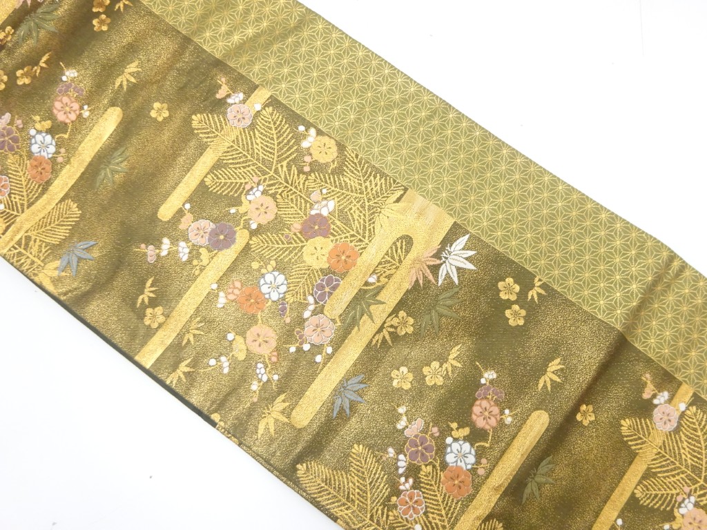 JAPANESE FUKURO OBI / WOVEN SHOCHIKUBAI